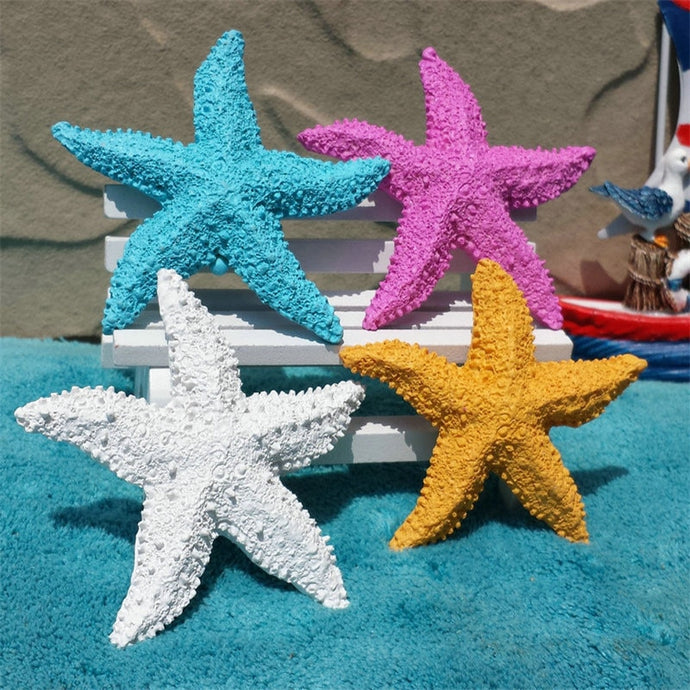 Mediterranean ornaments style resin starfish Ocean home fish tank decoration shooting props mini starfish 7.5cm wall decorations