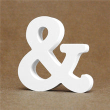 Load image into Gallery viewer, Diy Thick 12MM Wood Wooden Letters numbers White Alphabet Wedding Birthday Party Home Decorations Personalised Name Design