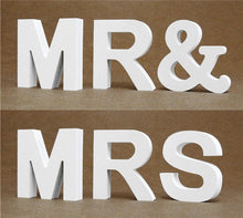 Load image into Gallery viewer, Diy Thick 12MM Wood Wooden Letters numbers White Alphabet Wedding Birthday Party Home Decorations Personalised Name Design