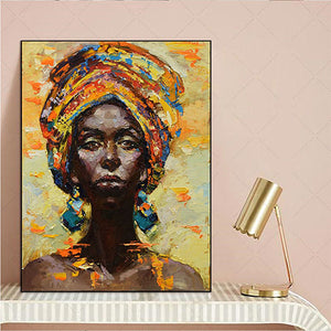 MUTU Painting No Frame African Wall Art Single Paintings For Living Room Wall Canvas Modern house High-quality Poster and Prints