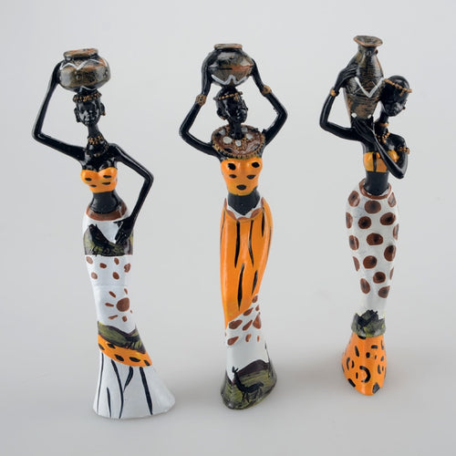 3pcs/lot 6*5*20cm african woman people ornaments home decoration accessories craft Statue