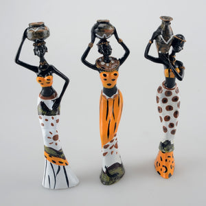 3pcs/lot 6*5*20cm african woman people ornaments home decoration accessories craft Statue