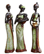 Load image into Gallery viewer, 3pcs/lot 6*5*20cm african woman people ornaments home decoration accessories craft Statue
