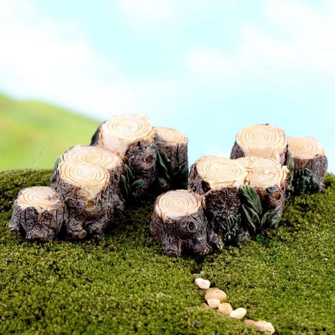 DIY Mini Tree Stump Bridge Model Resin Fairy Garden Miniatures Dollhouse/ Terrarium/ Succulents/ Micro Landscape Decoration