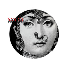 Load image into Gallery viewer, 6 To 12 Inch Fornasetti Plates Human Face Illustration Hanging Dishes Artistic Nordic Style Home Decor Lina Face Ceramic Crafts