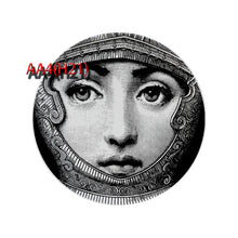 Load image into Gallery viewer, 6 To 12 Inch Fornasetti Plates Human Face Illustration Hanging Dishes Artistic Nordic Style Home Decor Lina Face Ceramic Crafts