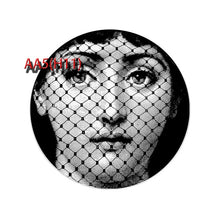 Load image into Gallery viewer, 6 To 12 Inch Fornasetti Plates Human Face Illustration Hanging Dishes Artistic Nordic Style Home Decor Lina Face Ceramic Crafts