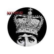 Load image into Gallery viewer, 6 To 12 Inch Fornasetti Plates Human Face Illustration Hanging Dishes Artistic Nordic Style Home Decor Lina Face Ceramic Crafts
