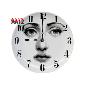6 To 12 Inch Fornasetti Plates Human Face Illustration Hanging Dishes Artistic Nordic Style Home Decor Lina Face Ceramic Crafts