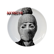 Load image into Gallery viewer, 6 To 12 Inch Fornasetti Plates Human Face Illustration Hanging Dishes Artistic Nordic Style Home Decor Lina Face Ceramic Crafts