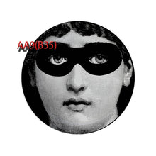 Load image into Gallery viewer, 6 To 12 Inch Fornasetti Plates Human Face Illustration Hanging Dishes Artistic Nordic Style Home Decor Lina Face Ceramic Crafts