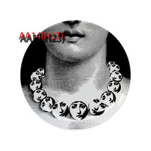 Load image into Gallery viewer, 6 To 12 Inch Fornasetti Plates Human Face Illustration Hanging Dishes Artistic Nordic Style Home Decor Lina Face Ceramic Crafts