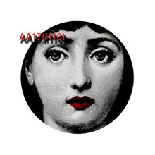 Load image into Gallery viewer, 6 To 12 Inch Fornasetti Plates Human Face Illustration Hanging Dishes Artistic Nordic Style Home Decor Lina Face Ceramic Crafts