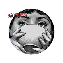 Load image into Gallery viewer, 6 To 12 Inch Fornasetti Plates Human Face Illustration Hanging Dishes Artistic Nordic Style Home Decor Lina Face Ceramic Crafts
