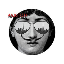 Load image into Gallery viewer, 6 To 12 Inch Fornasetti Plates Human Face Illustration Hanging Dishes Artistic Nordic Style Home Decor Lina Face Ceramic Crafts