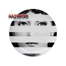 Load image into Gallery viewer, 6 To 12 Inch Fornasetti Plates Human Face Illustration Hanging Dishes Artistic Nordic Style Home Decor Lina Face Ceramic Crafts