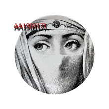 Load image into Gallery viewer, 6 To 12 Inch Fornasetti Plates Human Face Illustration Hanging Dishes Artistic Nordic Style Home Decor Lina Face Ceramic Crafts